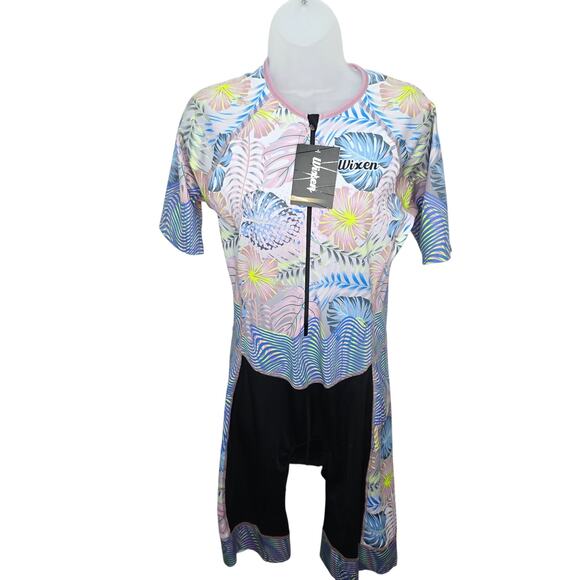 Wixen PRO Race Trisuit Women Aerodynamic Bike Run Swim Suit Back Pocket Size XL - Picture 1 of 14